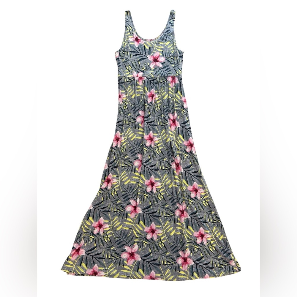 SO Floral Maxi Dress with Pink and Yellow Accents, size Medium